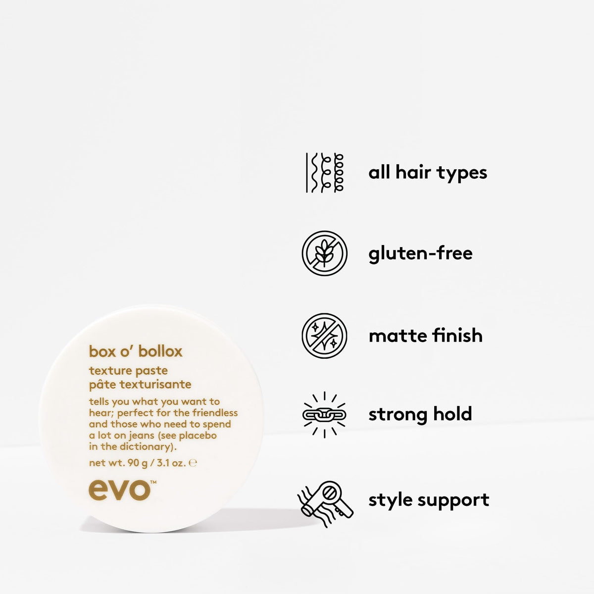 EVO Box O' Bollox being worked between hands to demonstrate easy application benefit