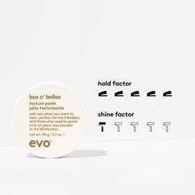 EVO Box O' Bollox paste close-up texture displaying gritty matte finish benefit