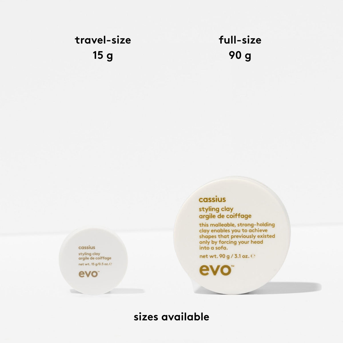 EVO Cassius jar next to ruler showing compact 3.17 oz scale
