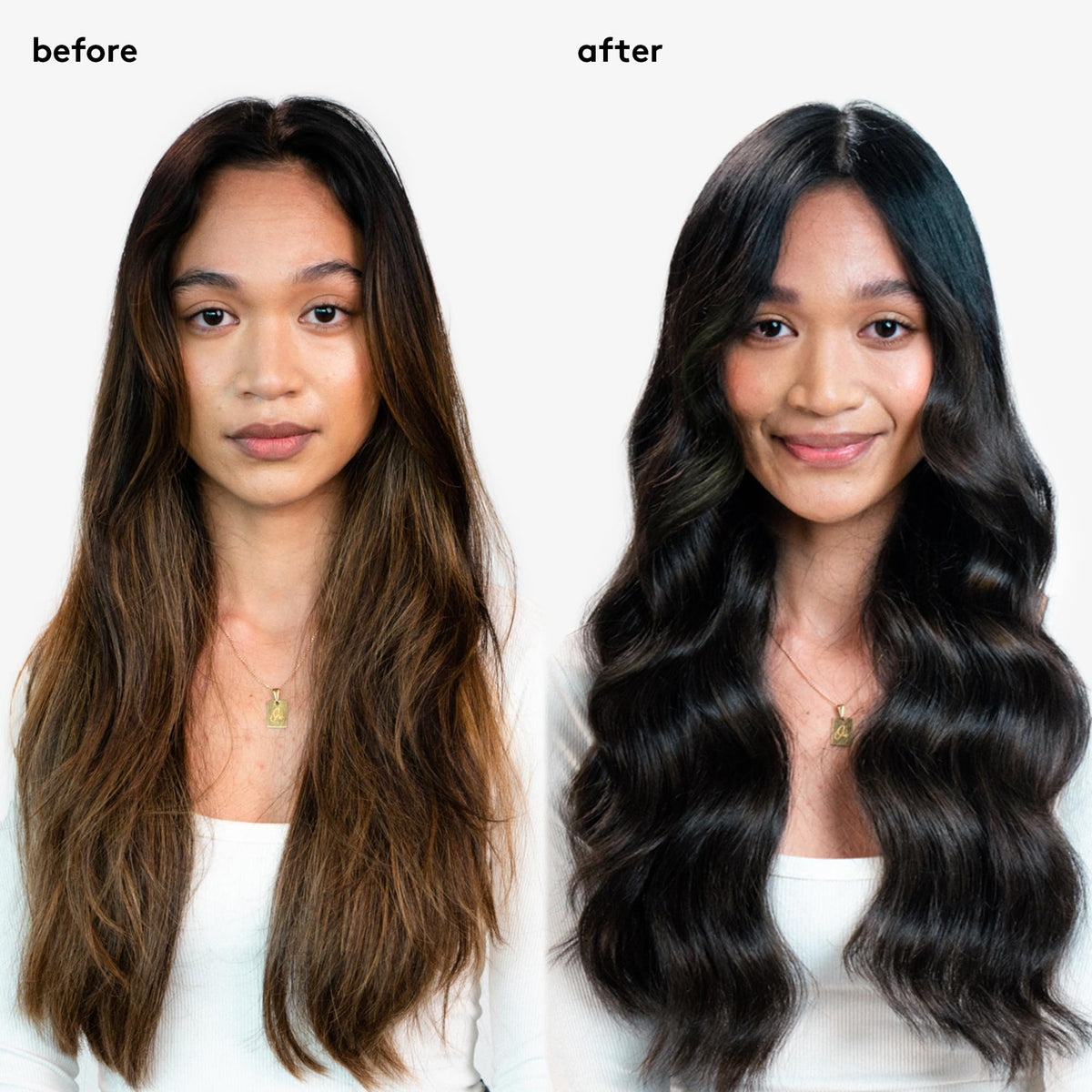 EVO Fabuloso Cool Brown applied to brown hair demonstrating quick toning