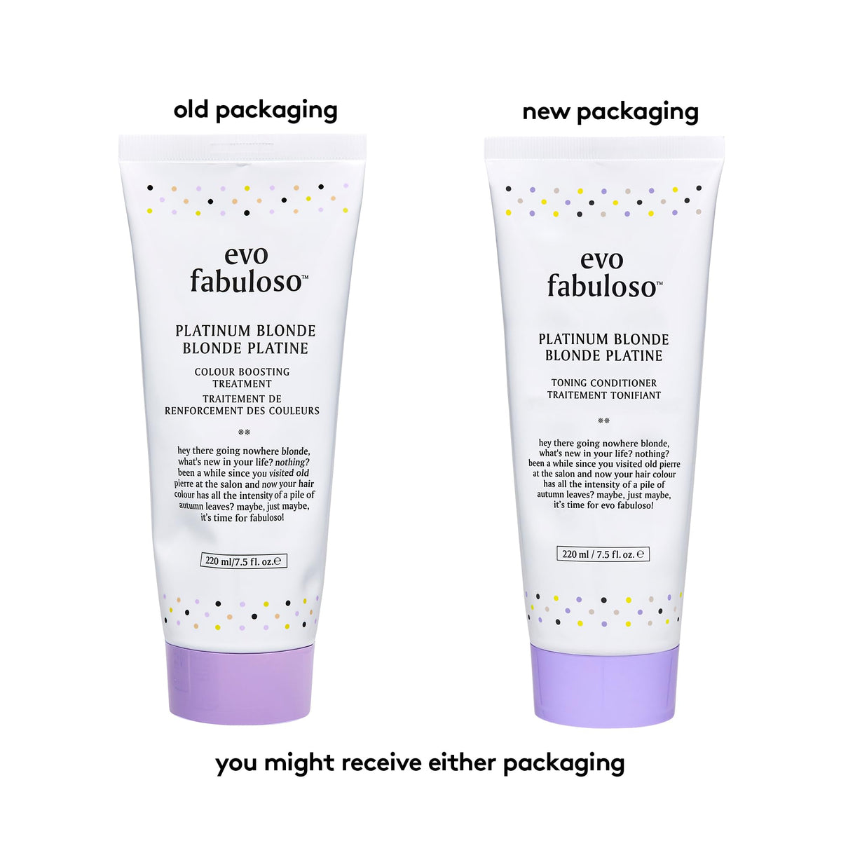 EVO close-up of conditioner texture highlighting creamy violet tint and slip