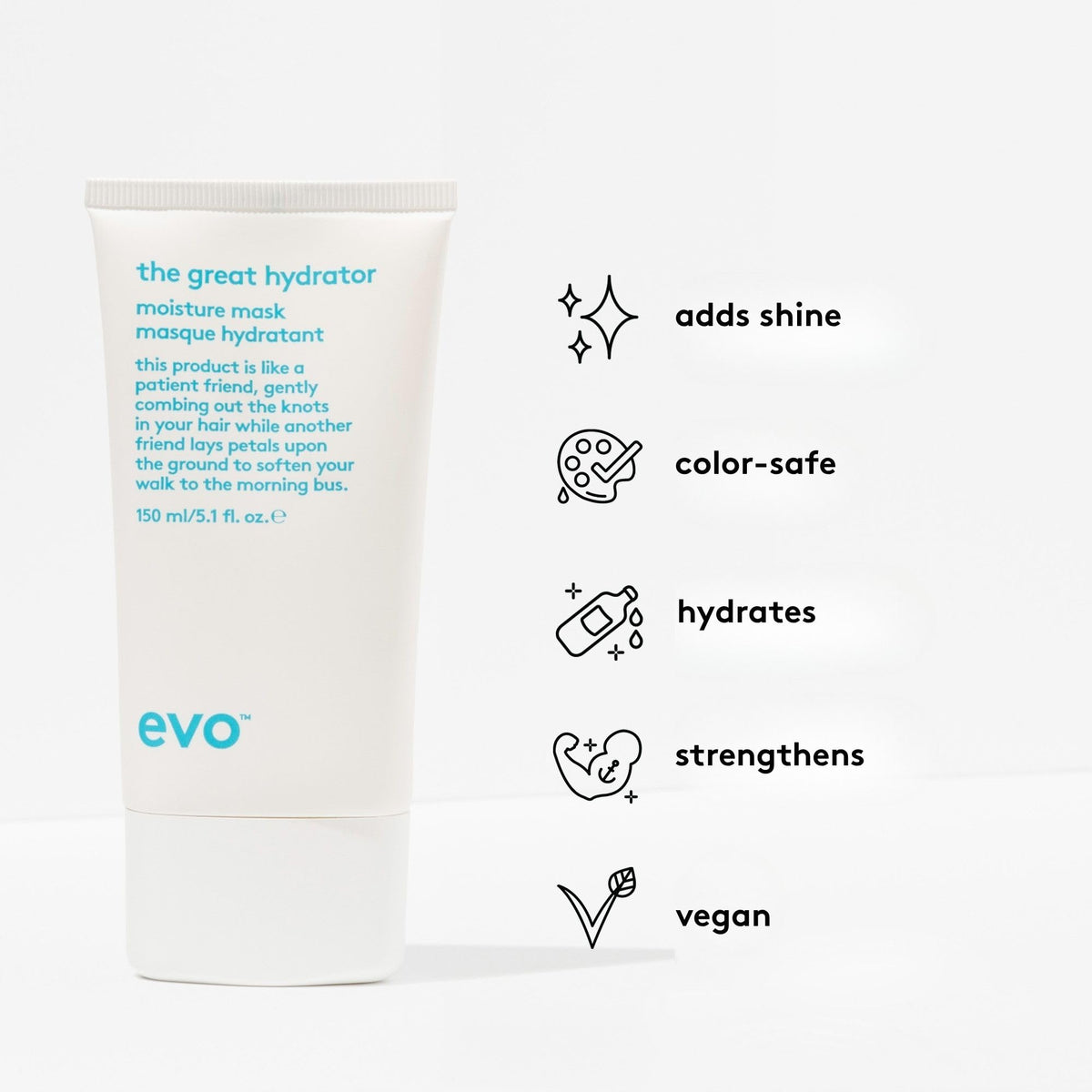 EVO applying mask in shower demonstrating quick five-minute use for fast hydration