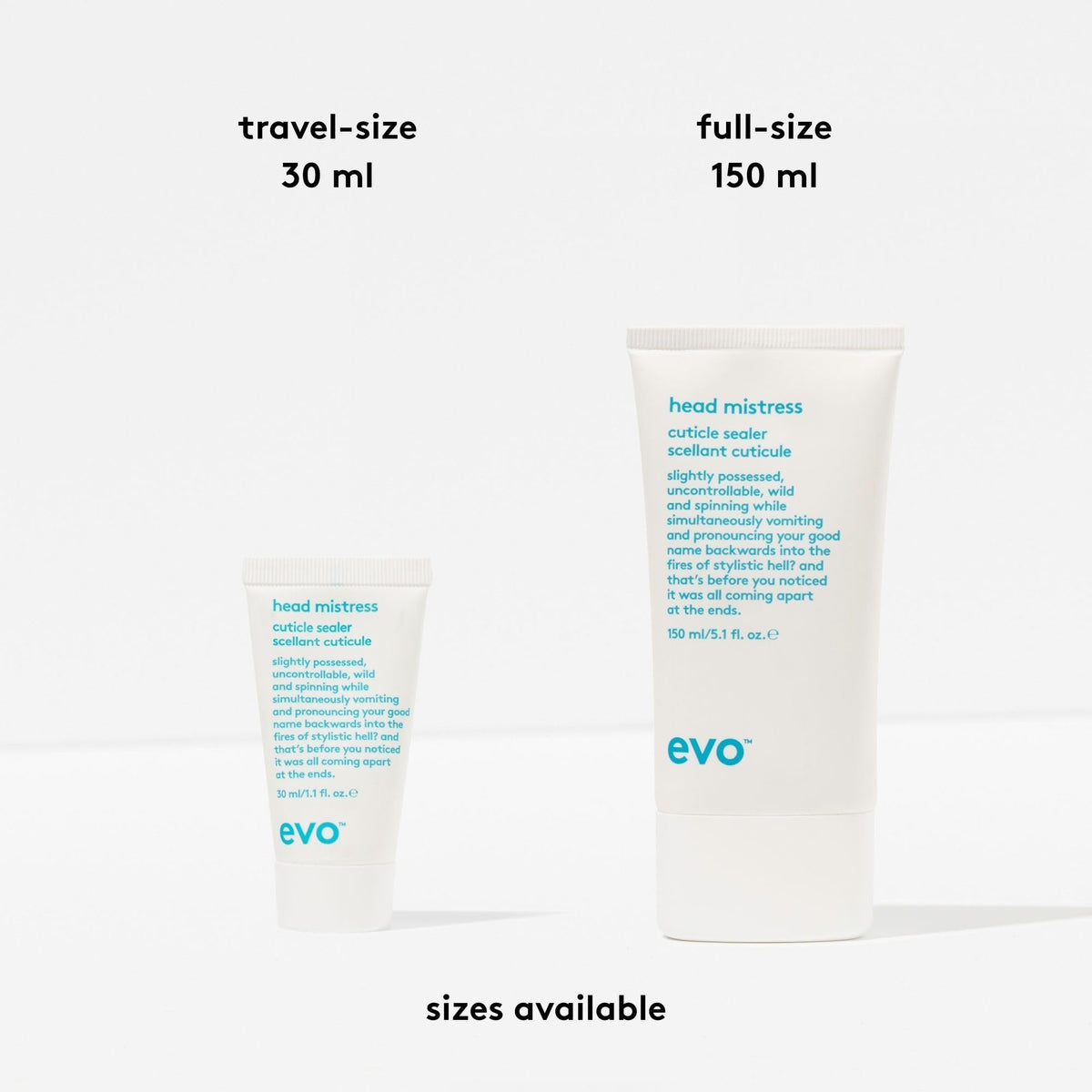 EVO Head Mistress applied to palm demonstrating easy distribution and conditioning