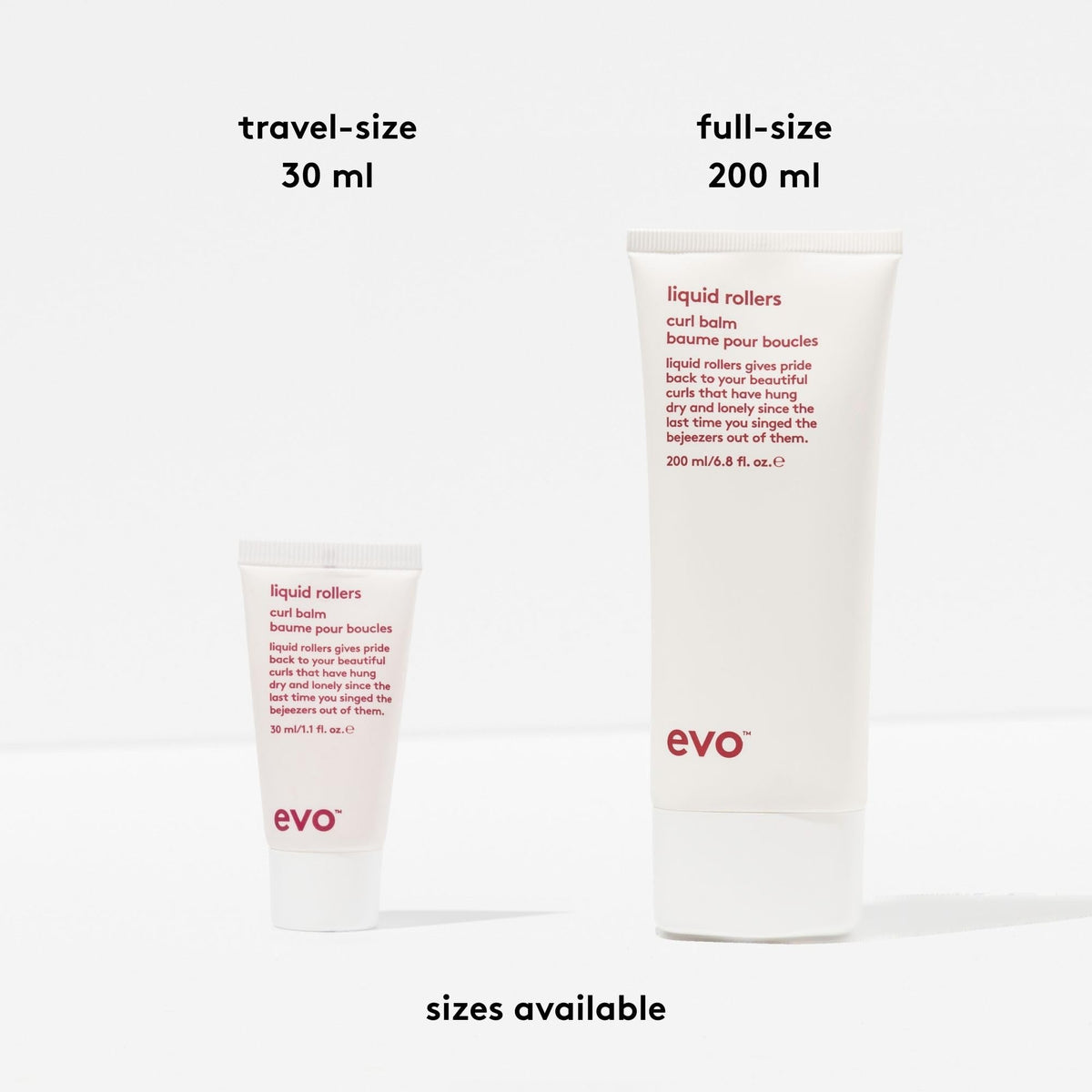 EVO before and after comparison with enhanced curl separation and reduced frizz