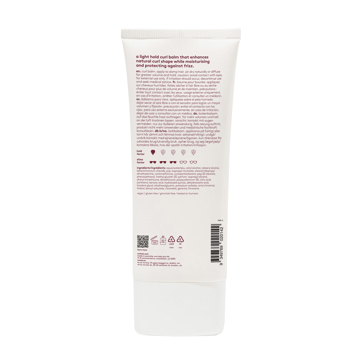 EVO balm texture close-up demonstrating lightweight, non-greasy finish