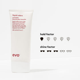 EVO applied to damp hair to define curls and aid styling