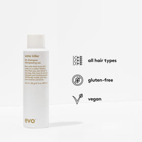 EVO back label close-up displaying ingredients and usage directions, clarity benefit