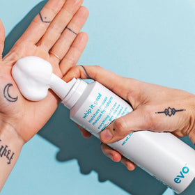 EVO product label and ingredients list highlighting key conditioning agents