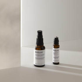 Evolve Organic Beauty rosewater splash emphasizing gentle natural scent and soothing