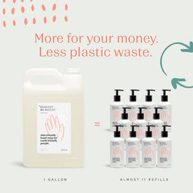 EVOLVED BY NATURE pump dispensing soap into hands for gentle cleansing