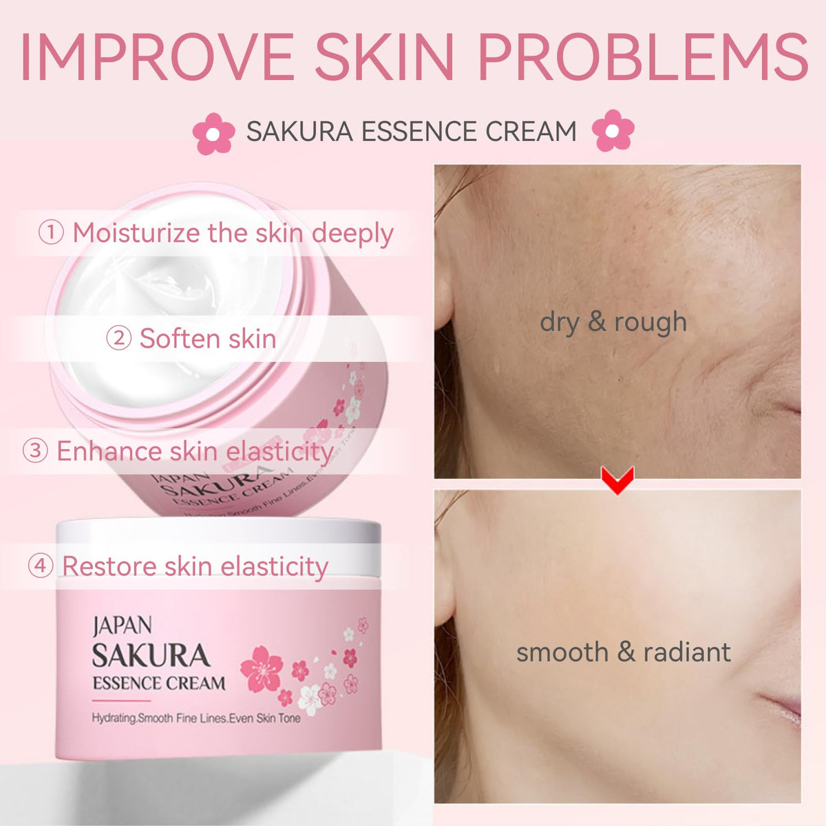Evolvique cream texture on fingertip, shows moisturizing finish and easy absorption