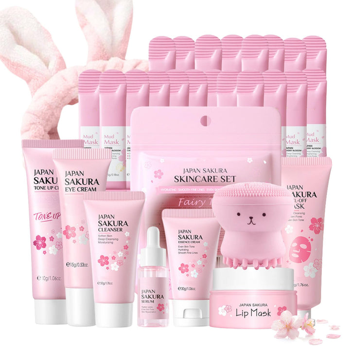 Evolvique front packaging showing sakura scent and complete kit benefits