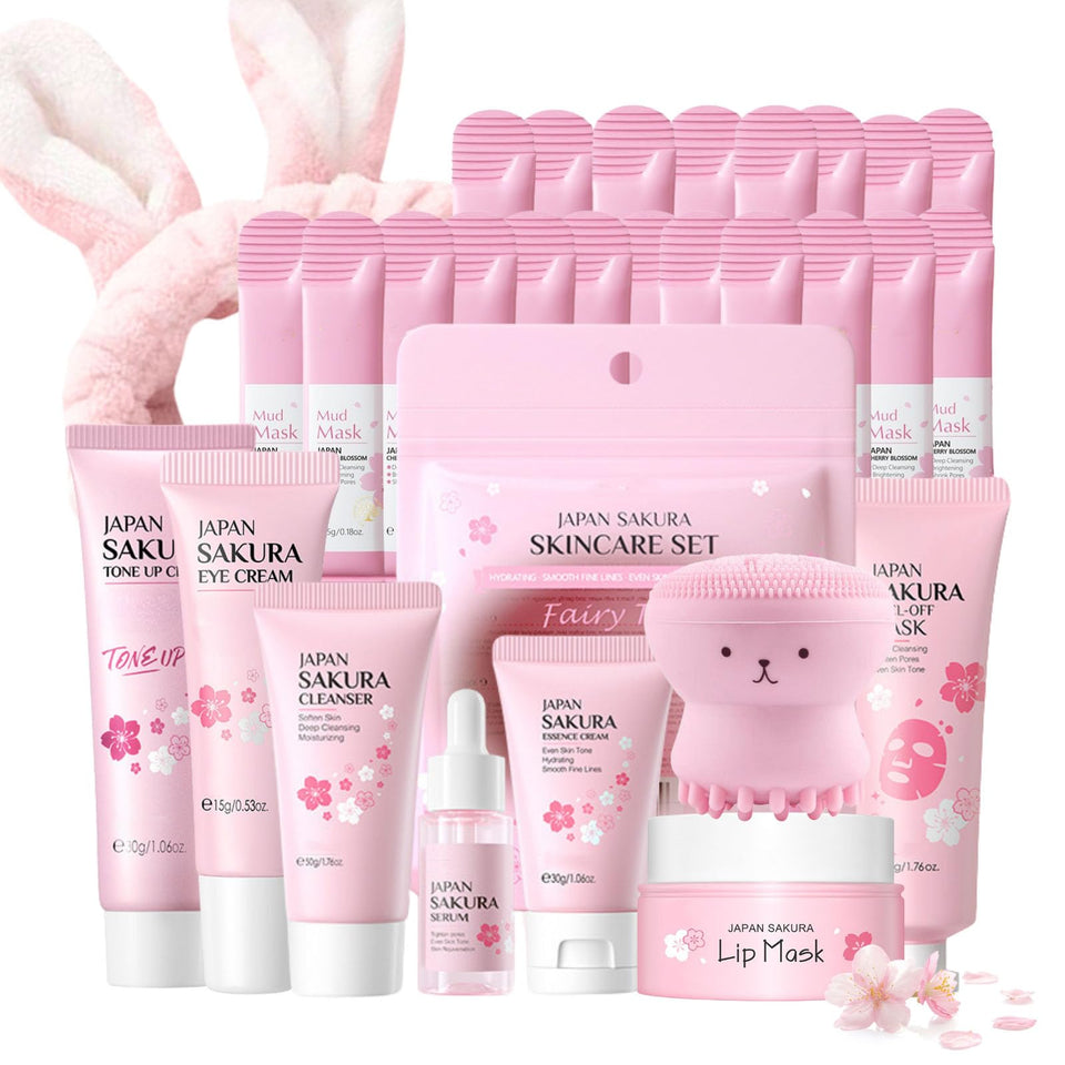 Evolvique front packaging showing sakura scent and complete kit benefits