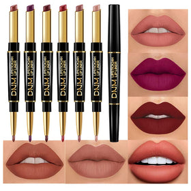 evpct dual-ended pen close-up highlighting liner tip and lipstick end for precision