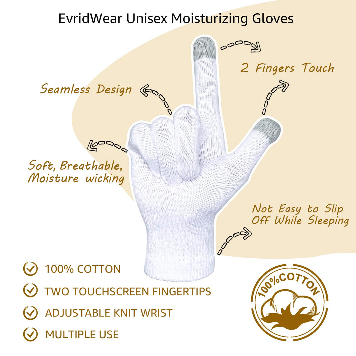 evridwear adjustable wrist cuff securing lotions and preventing slip
