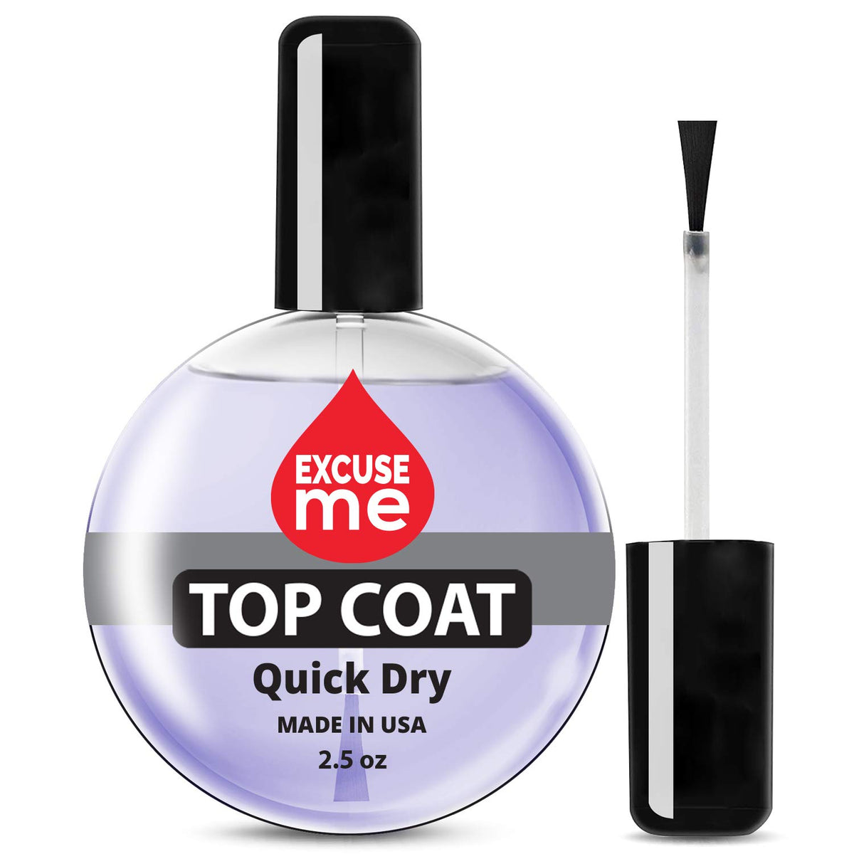 EXCUSE ME front bottle showing label and refill size benefit