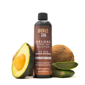 Existing Beauty product in use with airbrush demonstrating smooth, even application for salon results