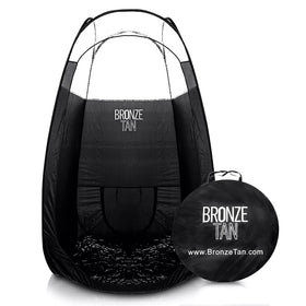Existing Beauty front view of pop up tent showing professional enclosure benefit