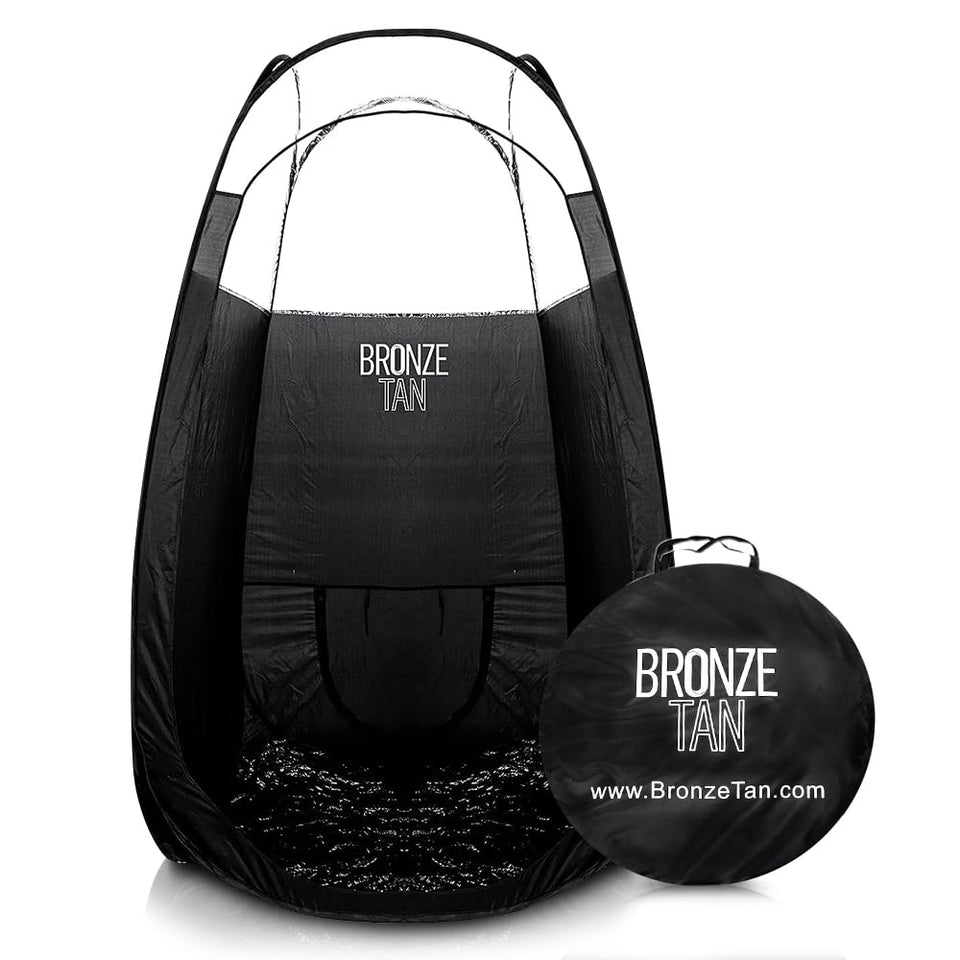 Existing Beauty front view of pop up tent showing professional enclosure benefit