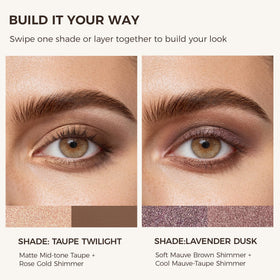 exmiloo close-up texture swipe demonstrating creamy blendability and payoff