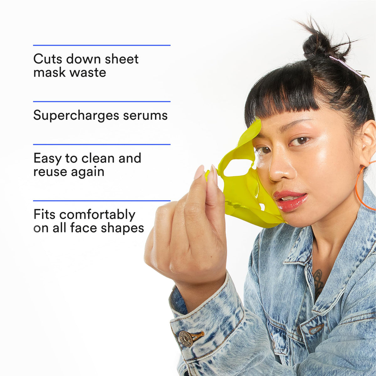Experiment Avant Guard after application showing hydrated-looking skin benefit