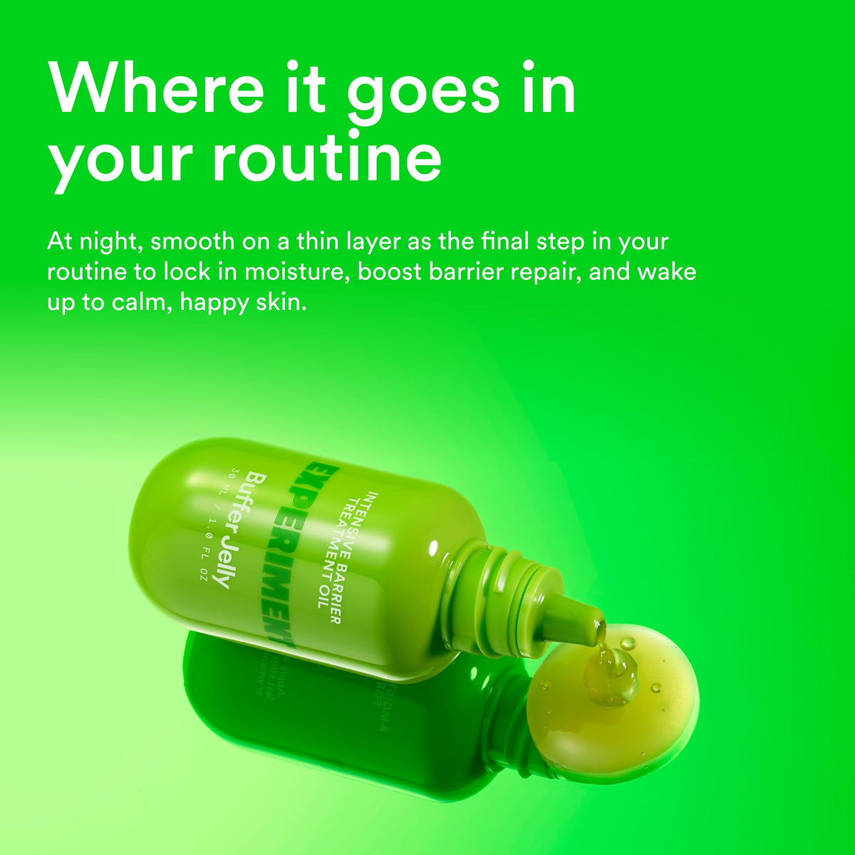 Experiment in nighttime routine setting showing barrier repair while you sleep benefit
