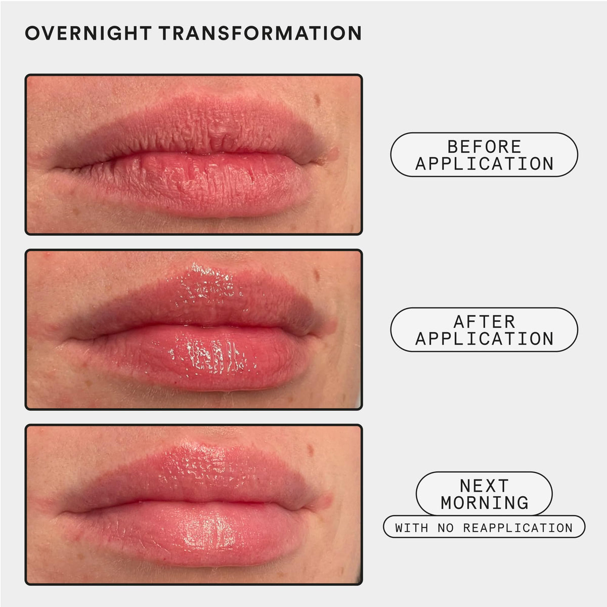 Experiment applying balm to lips for instant hydration and smoother texture