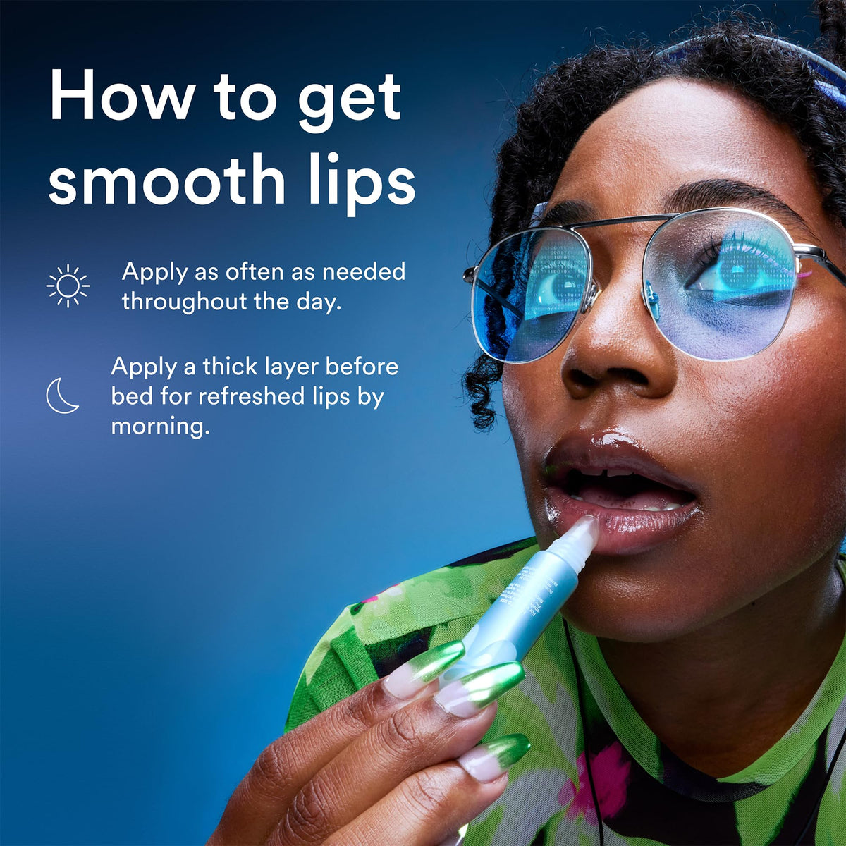 Experiment lip treatment beside coin showing pocket-size travel convenience