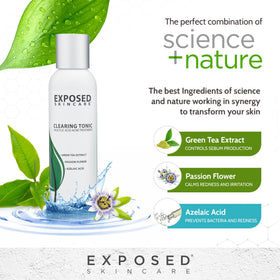 Exposed Skin Care before and after texture comparison showing smoother skin appearance