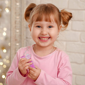 Expressions Girl lifestyle playtime scene with kids enjoying glossy, scented fun