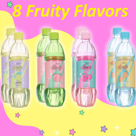 EXPRESSIONS soda bottle detail close-up highlighting retractable cap and collectible design benefit