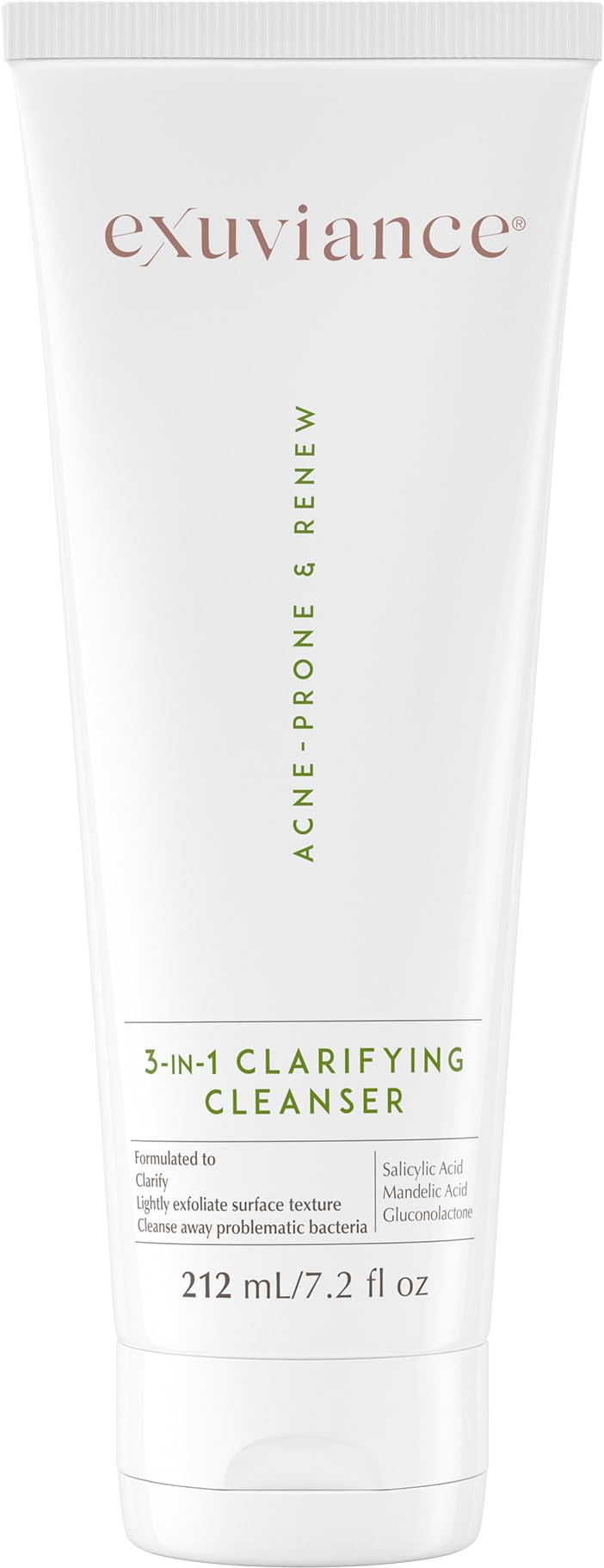 EXUVIANCE front bottle view showing clean packaging and clear usage benefits