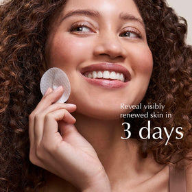 EXUVIANCE close-up of activator pad texture highlighting even acid saturation for consistent exfoliation