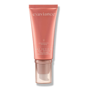 EXUVIANCE jar front view showing packaging and 50 g size benefit of clear labeling
