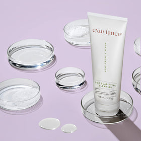 EXUVIANCE before and after texture improvement illustration for clarity