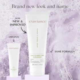 EXUVIANCE foaming cleanser texture closeup demonstrating gentle exfoliation