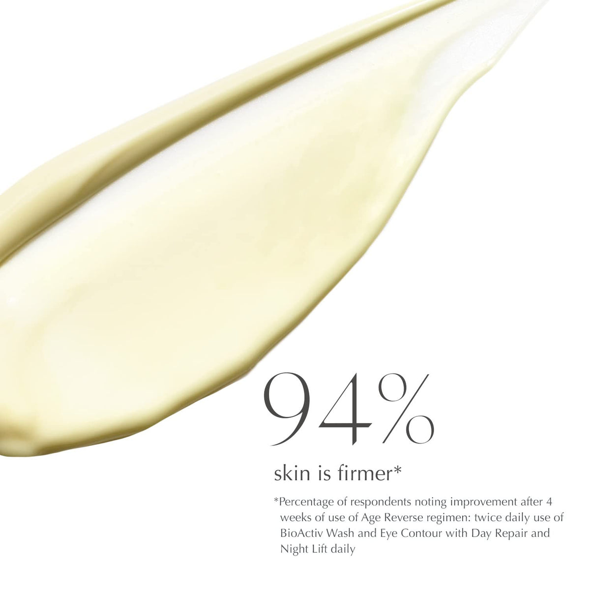 EXUVIANCE cream texture close-up highlighting smooth formula for easy absorption
