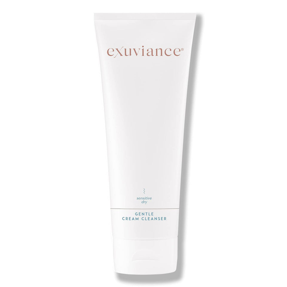 EXUVIANCE front packaging showing cleanser tube and retail labeling benefits