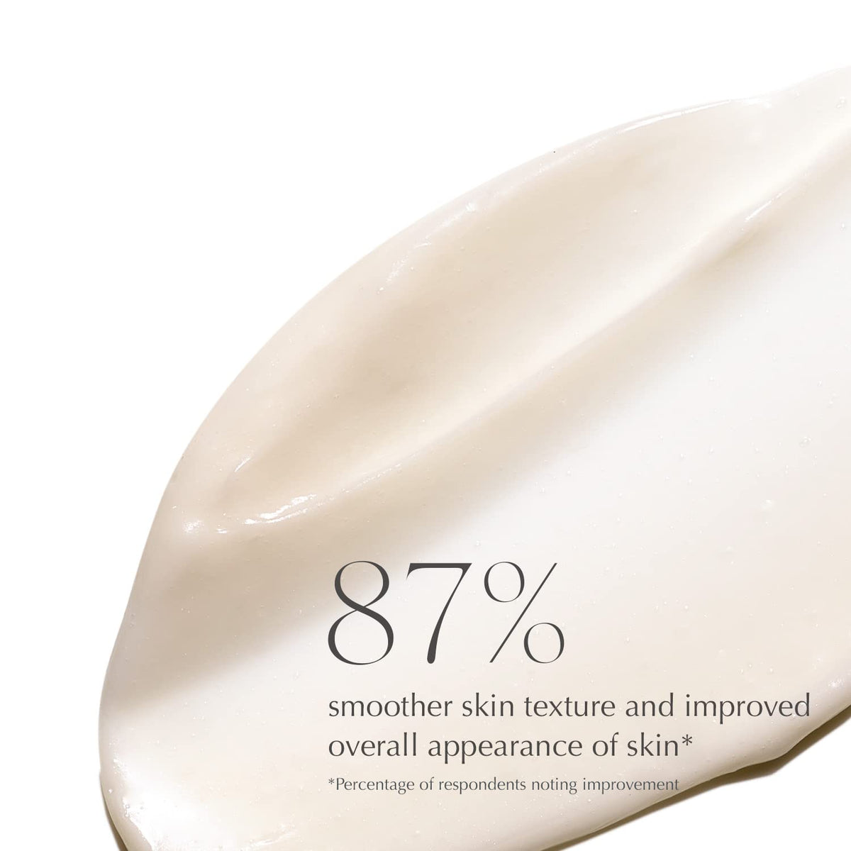 EXUVIANCE cream texture close-up highlighting lightweight absorption and smoothing benefit