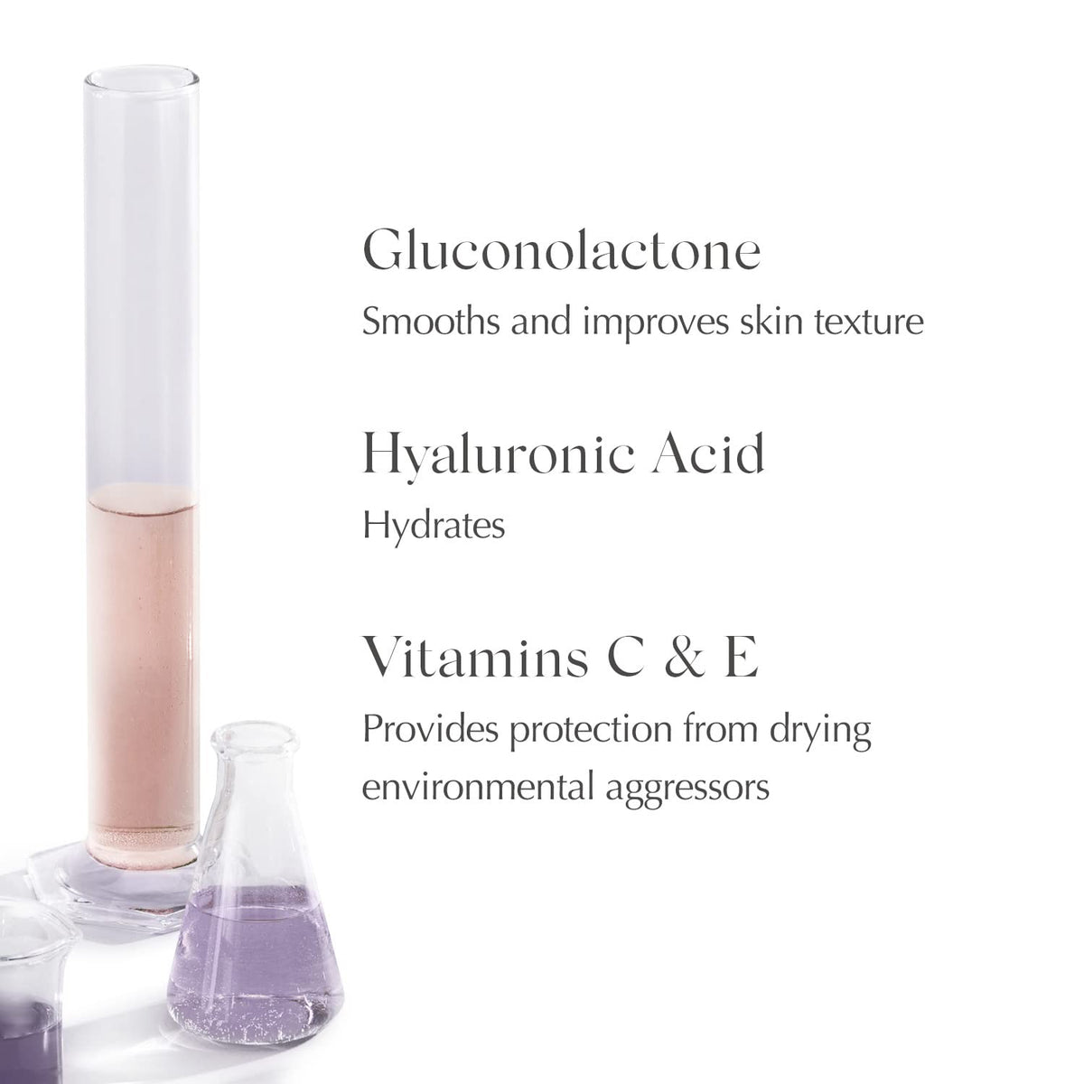 EXUVIANCE label close-up highlighting active ingredients and scientific focus