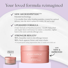 EXUVIANCE cream texture close-up showing lightweight fast absorption benefit