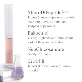 EXUVIANCE on décolletage in lifestyle shot showing visible smoothing benefit
