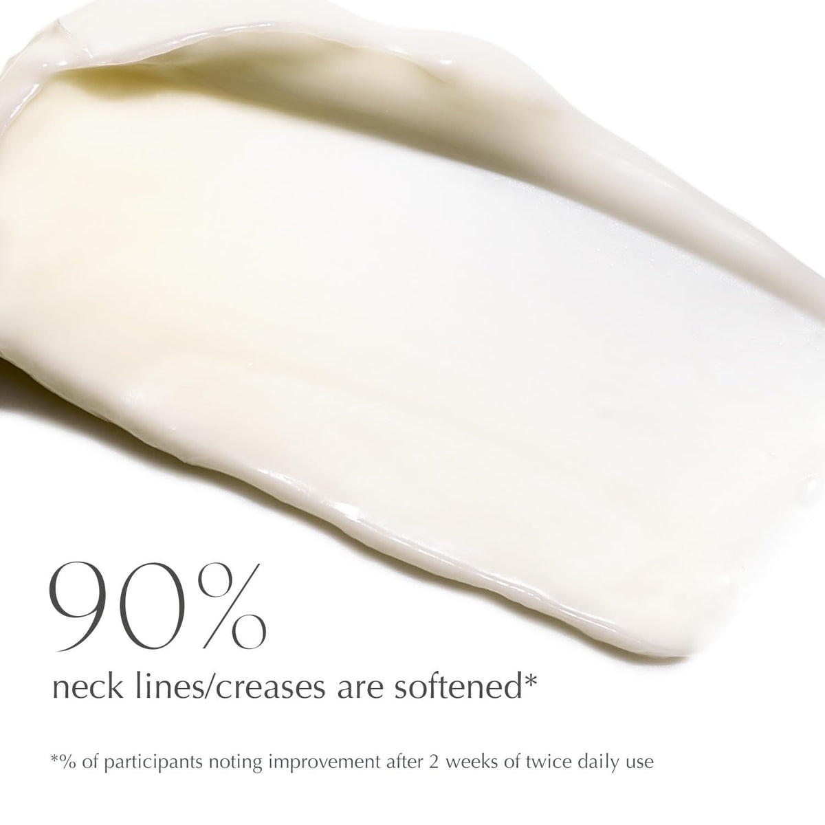 EXUVIANCE dispensed cream on fingertip showing smooth spreadability benefit
