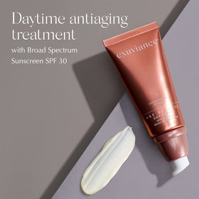 EXUVIANCE label detail showing ingredients list and SPF for informed choices