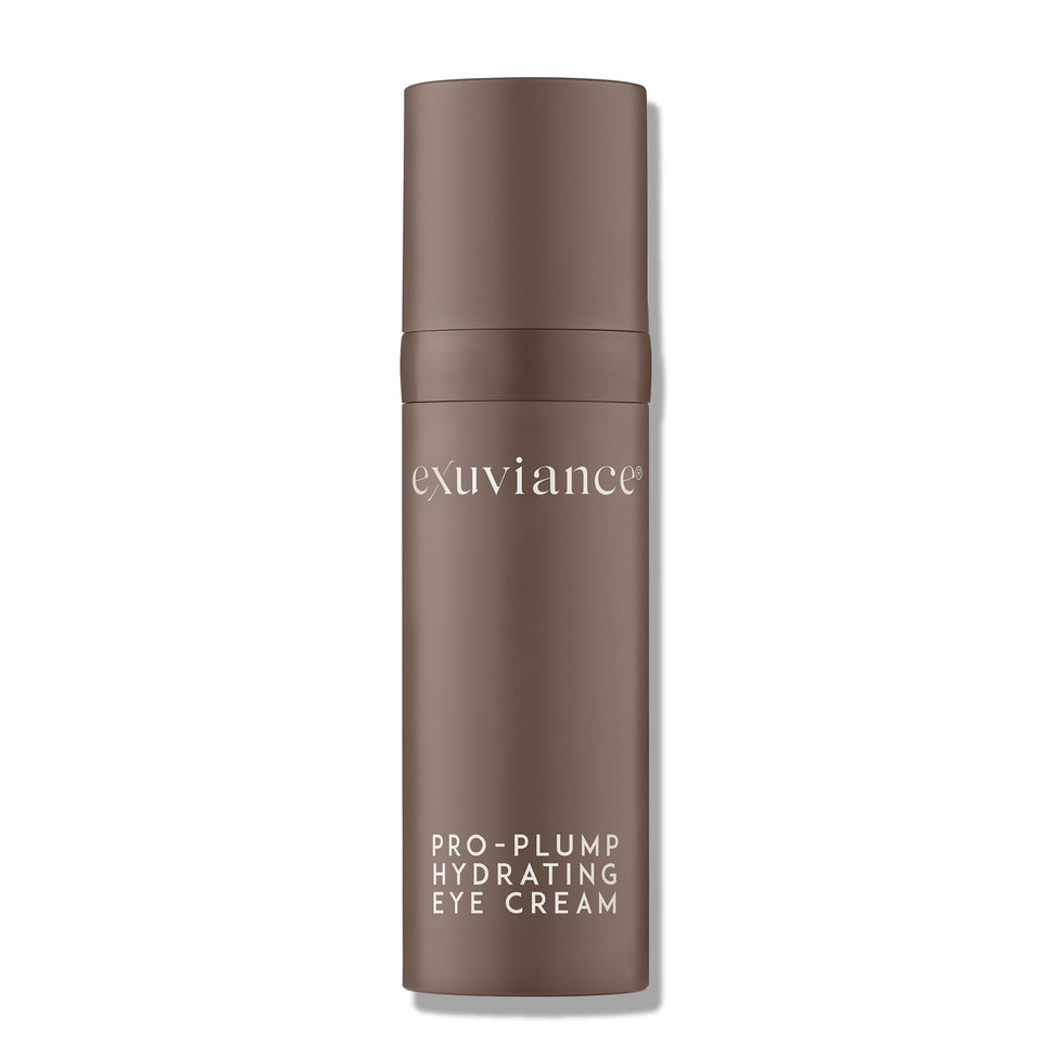 EXUVIANCE front jar view showing compact hydrating eye cream packaging and brand clarity