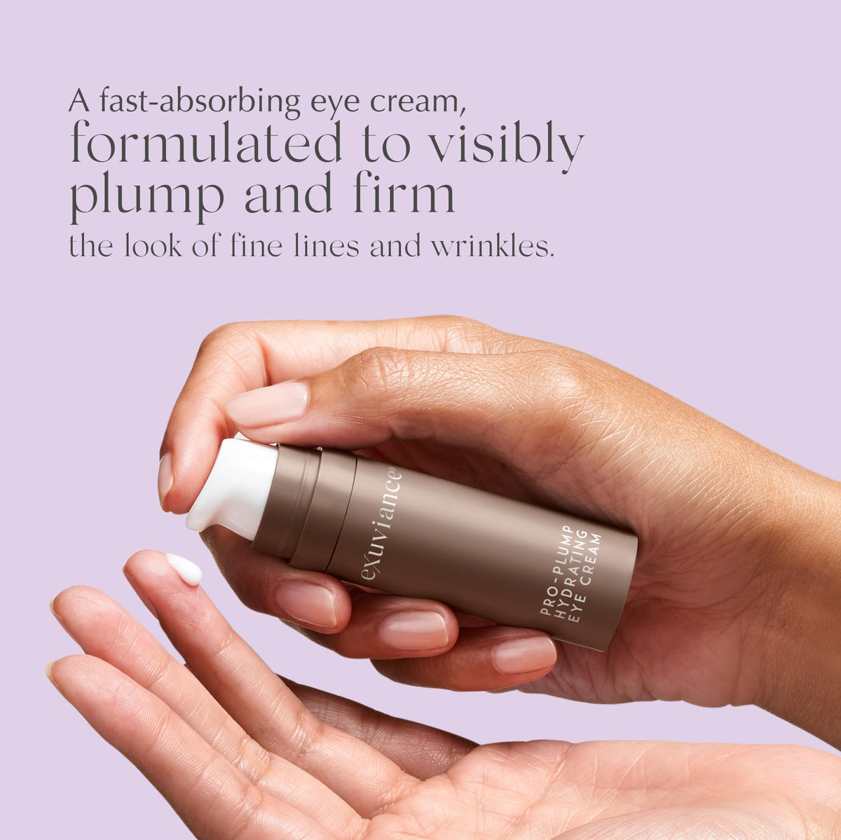 EXUVIANCE cream swatch texture showcasing lightweight hydration and quick absorption benefit