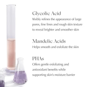 EXUVIANCE product label close-up showing key acids for informed choice