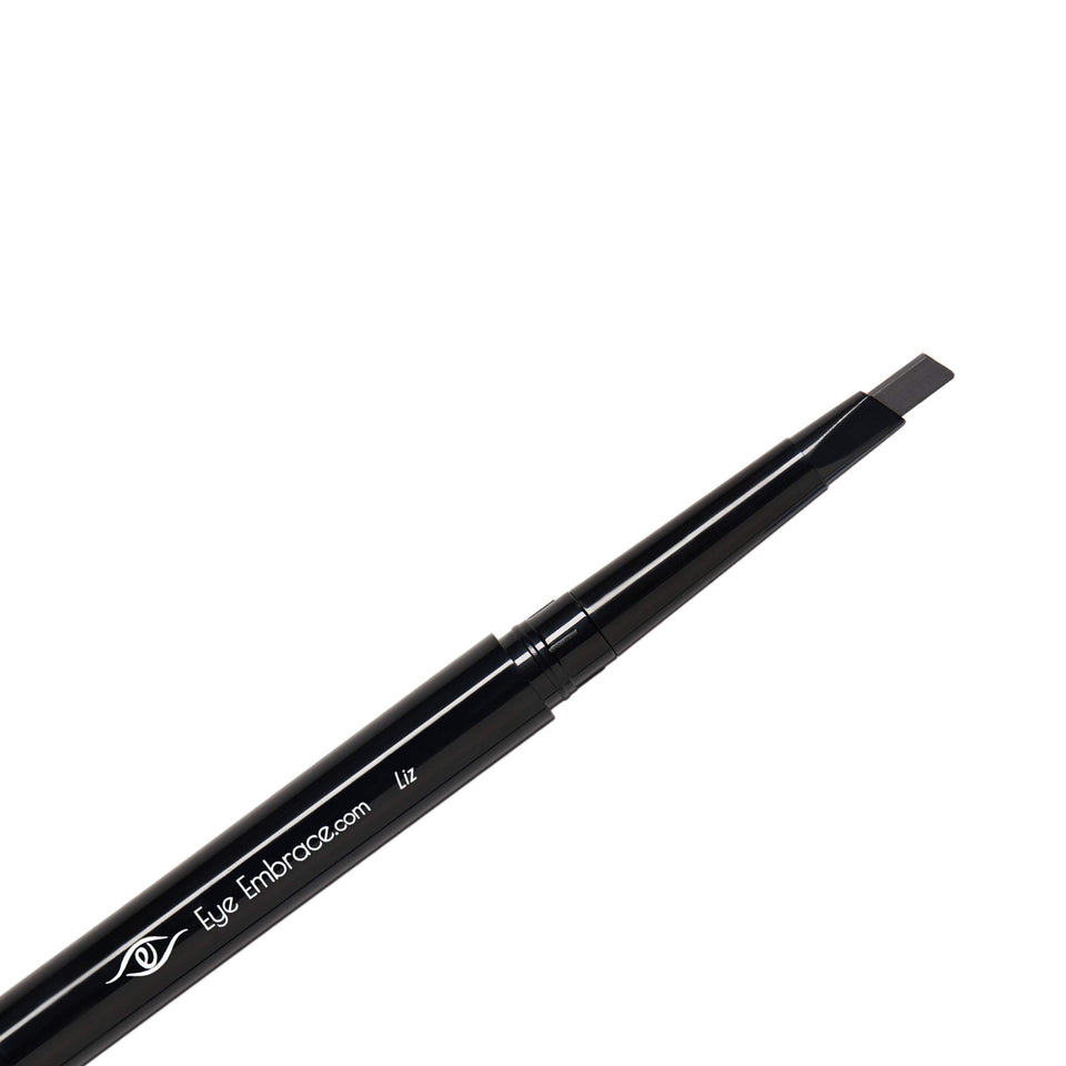 Eye Embrace front packaging showing medium gray pencil and benefits
