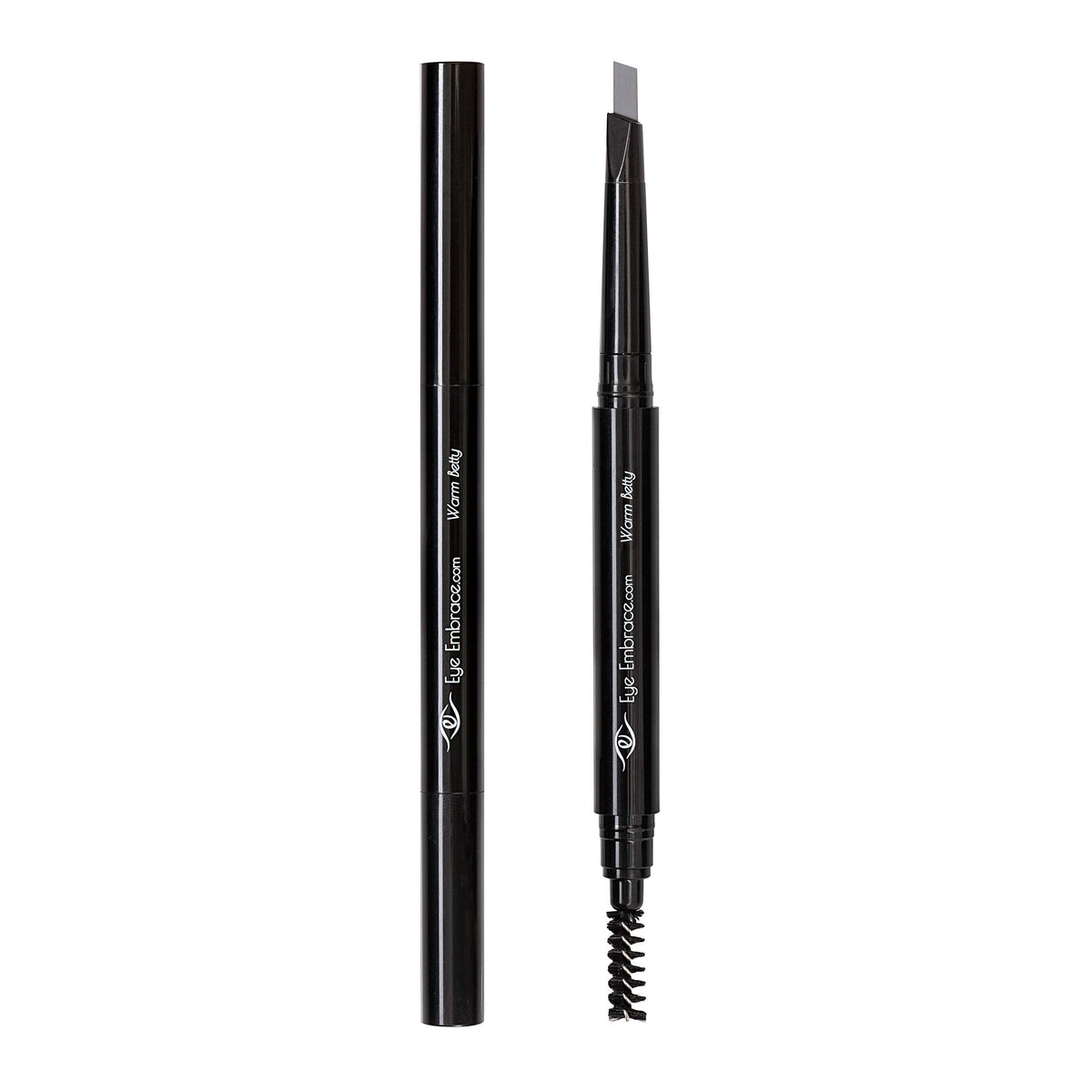 Eye Embrace hand holding pencil to show size and easy twist-up scale