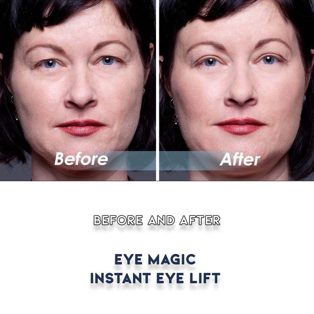 Eye Magic clear strip blended under eye makeup for seamless finish